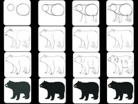 bear drawing easy for kids baby bear drawing step by step Himalayan black bear drawing face simple cartoon teddy bear drawing with colour