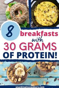 Looking for breakfasts with 30 grams of protein? From a cheeseburger frittata to high protein pancakes to a delicious smoothie, you’ll find eight different high protein breakfast options in this post – plus additional ideas for adding more protein to your breakfast!