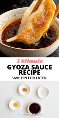 A quick and easy dumpling dipping sauce you can serve with Japanese gyoza or potstickers. Just 4 ingredients, with extra ideas to make it your own. Use it with your favourite homemade or store-bought dumplings.