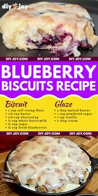 Easy Skillet Blueberry Biscuits Recipe