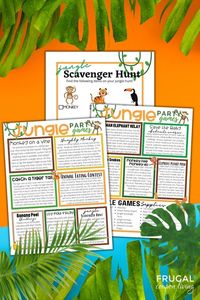 Looking for fun safari or jungle themed party games for your next wild and crazy party? Enjoy these 12 fun animal party games that you can print. Animal themed birthday activities and animal themed birthday party printable games for toddlers, preschoolers & younger kids. Animal birthday party ides can include games like safari animal scavenger hunt, jungle birthday party relay race and party animal birthday theme obstacle course. More safari party ideas on frugal coupon living.