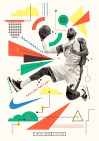 #illustration #colourful #illustrator #colour #character #infographic #graphic #design #nike #sport #basketball #lebronjames