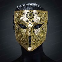 Gold mask, gold mask for men, masquerade mask for men, Face mask, luxurious face mask for masquerade ball.