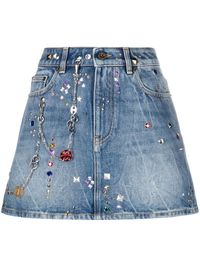 Rabanne Studded Denim Miniskirt - Farfetch