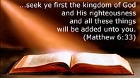 But seek ye first the kingdom of God, and his righteousness; and all these things shall be added… | by Keith McGivern | Medium