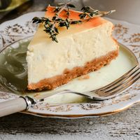 Goats Cheese, Honey and Thyme Cheesecake