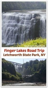 Finger Lakes is a region in New York. It is stunning and very scenic are with many unique parks. Each park has beautiful magical waterfalls and trails. Perfect road trip for a family to go on adventure and explore.  Letchworth State Park has 3 stunning waterfalls.  It is also called The Grand Canyon of the East for its resemblance with beautiful Grand Canyon.