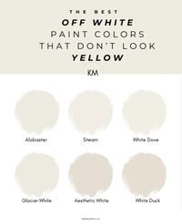 6 Off-White Paint Colors That Don't Look Yellow - Kaitlin Madden Home Blogger