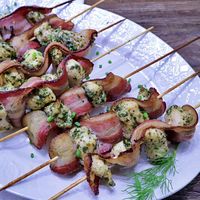 Keto Chicken Bacon Ranch Kabobs | Keto Daily