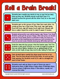 Brain breaks are great to incorporate into your day in the classroom, but they should be focused on more than just movement. This Roll a Brain Break activity will have your students working on things like coordination and spatial awareness, too! Even though our students are older in upper elementary, sometimes kids still need to work on their fine motor skills. Some of these activities help them do that! Click through to get this brain breaks resource. #brainbreaks #elementaryschool #finemotor