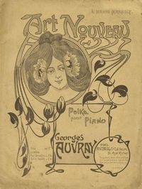 size: 12x9in Art Print: Art Nouveau Polka : Entertainment