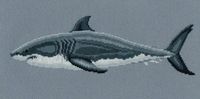 Great White Shark counted cross-stitch chart