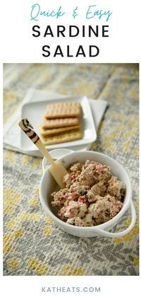 Just like canned tuna salad, this Sardine Salad recipe is sure to become a favorite staple in your house! This quick and easy salad recipe is ready in just minutes, and like most things, you can tweak the flavors based on what you have on hand. This recipe for two is perfect for a make-ahead lunch on sandwiches or a quick and healthy snack with crackers, loaded with protein!