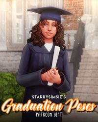 Hey everyone! I'm happy to share my graduation poses! This pack contains 8 poses, some of which were used in my Graduation Deco Sims pack! I hope you enjoy! Some clipping may occur.

This graduation scroll is optional! 