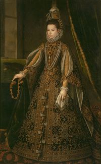 Portrait de Isabelle-Claire-Eugénie, infante d'Espagne, archiduchesse d'Autriche, gouvernante générale des Pays-Bas, école espagnole du 17e siècle