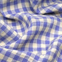 Gingham Soft Washed Linen - Lakeside | Blackbird Fabrics