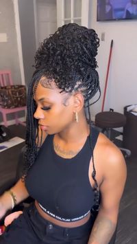 Knotless Braids , Summer braids , Boho knotless braids , knotless braids black girl , boxbraids black girl