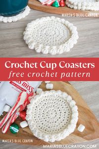 Crochet Cup Coasters Free Pattern - Maria's Blue Crayon