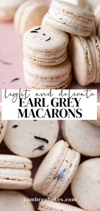 You will love these light and delicate earl grey macarons! Each macaron is packed with earl grey tea flavor to taste just like a cup of tea.