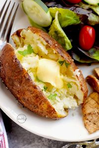 Air Fryer Baked Potatoes (crispy skin, fluffy middle)