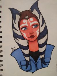 This could've been done better. But YASSS I FINALLY FINISHED ONE OF MANY DRAWINGS I STARTED #starwars #starwarstheclonewars #ahsokatano