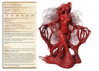 Blood Elemental for Dungeons and Dragons | Pathfinder. 58mm in height. Model supplied unpainted. Resin colors vary. Original Design by Printed Obsession.