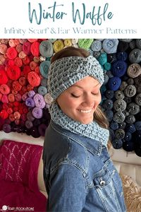 The Winter Waffle Infinity Scarf and Ear Warmer set is a great quick make for cold weather. Make a set using this FREE pattern!