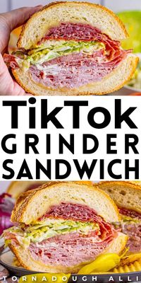 TikTok grinder sandwiches are packed with meat, cheese, lettuce, tomatoes, and more. These grinder sandwiches are so easy to make and perfect for a quick and easy lunch or dinner. Based on the popular recipe on TikTok, these grinder sandwiches are perfect if you're looking for an easy meal to make. Try these TikTok grinder sandwiches today!