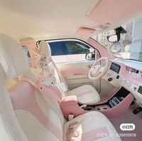 Aesthetic Car Inside: Pink car Hello kitty car Car interior decor Pink car accessories Cute car accessories Girly car accessories