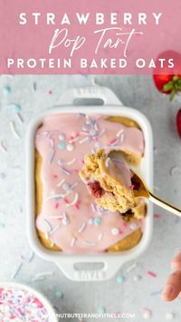 Strawberry Pop-Tart Protein Baked Oats