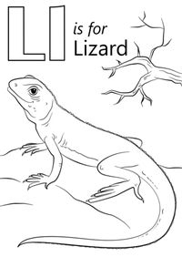 Letter L is for Lizard coloring page from Letter L category. Select from 29062 printable crafts of cartoons, nature, animals, Bible and many more.