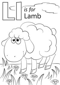 Letter L is for Lamb coloring page from Letter L category. Select from 26514 printable crafts of cartoons, nature, animals, Bible and many more.