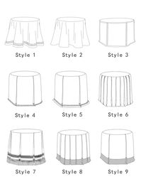 Round Cotton Table Skirt, Pleated Color Block Table Skirt, Blue Table Skirt, Custom Size Table Skirt. - Etsy Bahamas