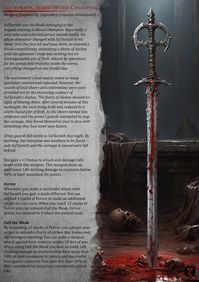 Hello Travelers! Another entry to the Frozen Wastes of Kharvak theme - Sul'korath, Blade of the Champion.  The PDF version can be found for free on our patreon linked above as always!  Have fun in your d&d games!