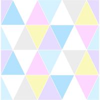 The Harlequin wallpaper takes one of our favorite geometric designs and uses pretty pastel colorways to create a child friendly twist. Perfect for a nursery or bedroom setting. The paper is paste the wall meaning it is east to apply, and even easier to take down as and when your child grows. Color: Multicolored Pastels.