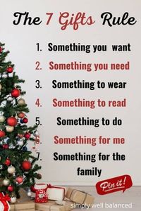 The 7 Gift Rule for Christmas Gift-Giving to Kids