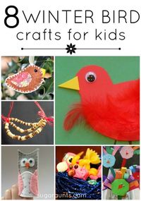 Winter bird crafts and activities for kids.