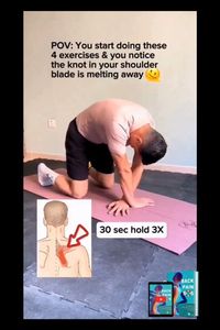 Ditch the ouch, and rediscover your reach. Start free-flexing in minutes! shoulder pain / relief / knots / stretches / mobility / flexibility / easy / home workout / quick fix / physical therapy / healthy / pain-free / health is wealth