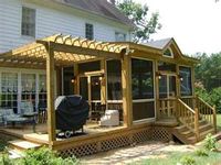 screen in porch and keep lower deck? Like the door leading out in to the yard from room.