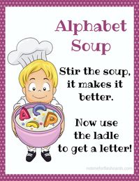 Preschool Lesson Plan - Alphabet Soup - No Time For Flash Cards