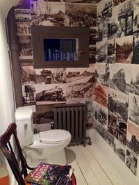 Railway inspired bathroom  #bathroom #train #railroad #theme wow this is great!