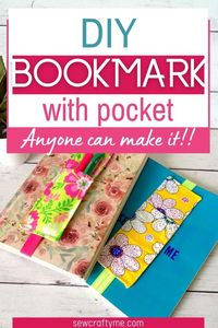 Learn how to sew a bookmark with elastic and a pocket with this easy sewing project. This DIY sewing tutorial does not require any complicated sewing and can be done even by a beginner seamstress.It can be used to mark the pages in your book neatly and in style. It can be great as a handmade gift too.