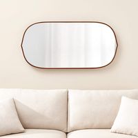 Penarth Walnut Oval Wall Mirror + Reviews | Crate & Barrel