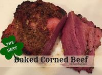 The Best Baked Corned Beef - tender, flavorful, and so easy to make. A quick mustard brown sugar topping adds great flavor and offsets the saltiness of the meat.