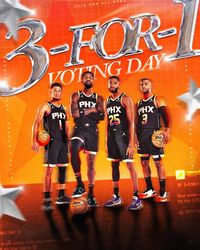 Salena Niemann on Twitter: "last 3-for-1 voting day graphic I made for the @Suns all-star campaign.🧡💜 https://t.co/RRycjvWmf0" / Twitter