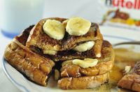 Banana and nutella stuffed french toast