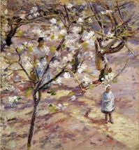 Theodore Robinson "Blossoms at Giverny", no date