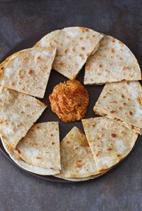 Chicken Quesadilla with Pumpkin Goat Cheese Spread