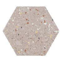 Pella Pink Terrazzo Effect Hexagon Wall & Floor Tiles - 258 x 290mm