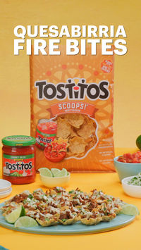 #ad Hosting a party? These @tostitosbrand Scoops! Multigrain quesabirria fire bites are not a want, but a need.